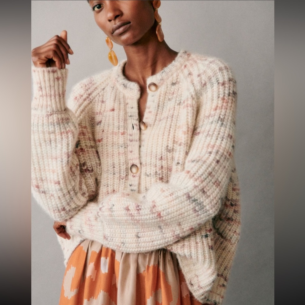 Sezane Pierre Cardigan Pastel Multicoloured